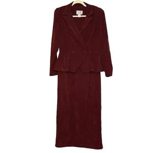 Vintage Burgundy Blazer‎ Dress Size 8